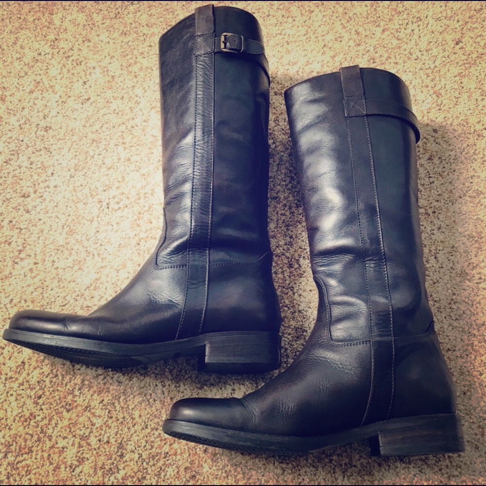 J. Crew brown leather riding boots
